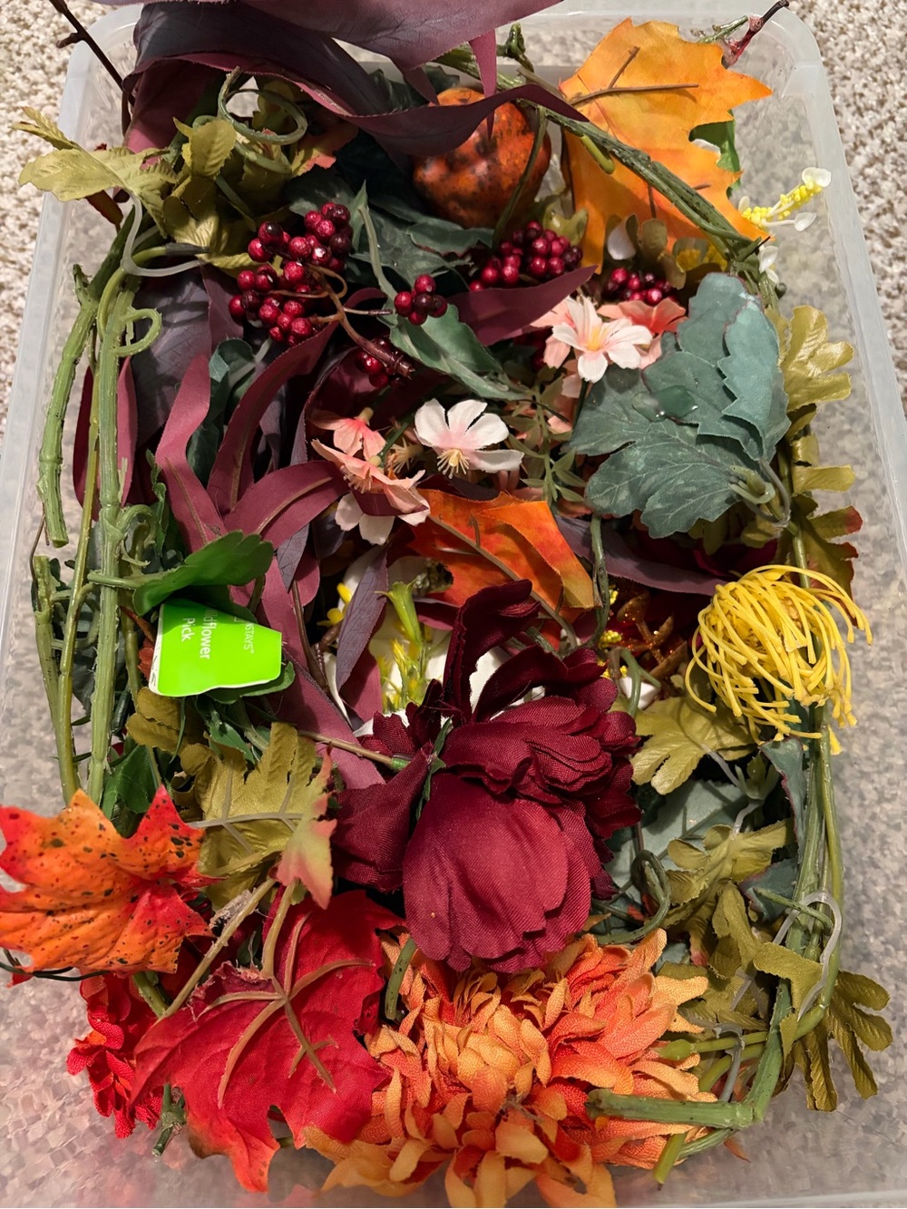 Autumn Mixed Artificial Floral Arrangement - Multicolor
